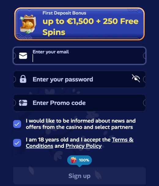 How to Register at Maneki Spin Casino